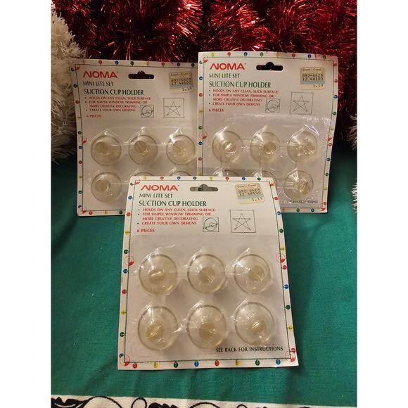 Vintage Christmas Noma 12 Outdoor Metal Clips & 3 Pack of Suction Cup for Lights - Picture 2 of 5